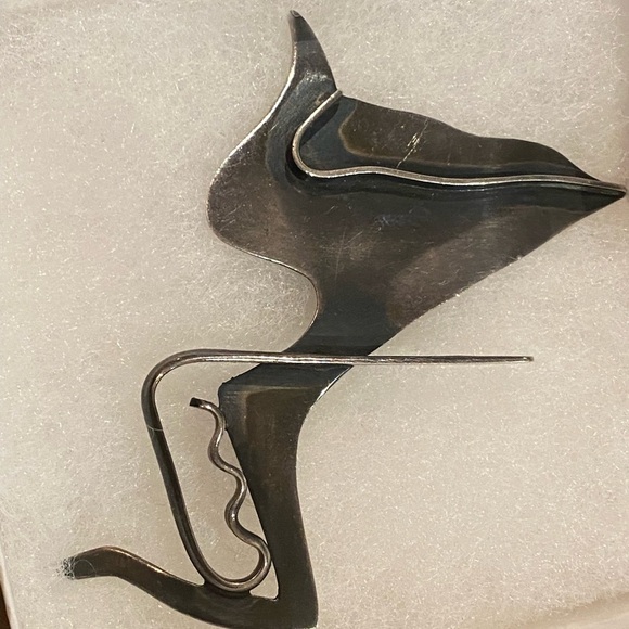 Vintage Brooch Sterling Silver Ed Wiener Signed Artist Piece modernist dancer - Picture 12 of 14